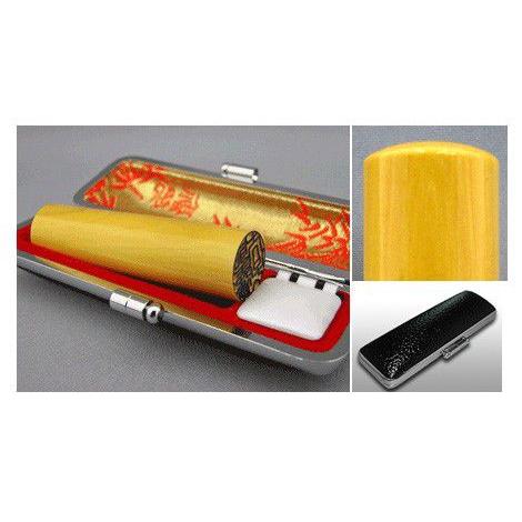 本柘印鑑 実印 13.5mm（ケース付き） 女性向き はんこ 10年保証 印鑑登録(e01-01)