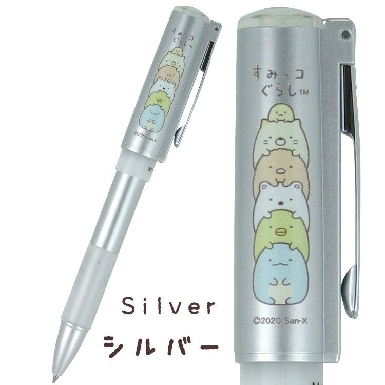 すみっコぐらし 4Fキャップレス ネーム印 黒ボールペン 赤