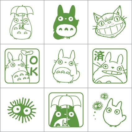 となりのトトロ チェックスタンプ 1セット9個入 ビバリー Ck9 003 はんこ奉行 通販 Paypayモール