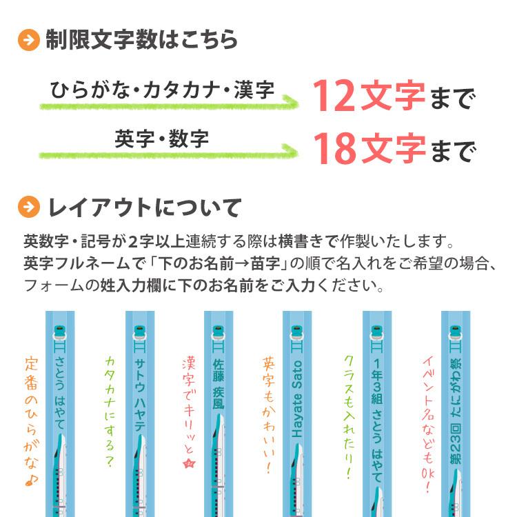 鉛筆 名入れ 2B JR監修 おなまえ鉛筆 12本 1ダース 2B 新幹線 電車 特急 ケース付 商品化許諾済｜bugyo｜18