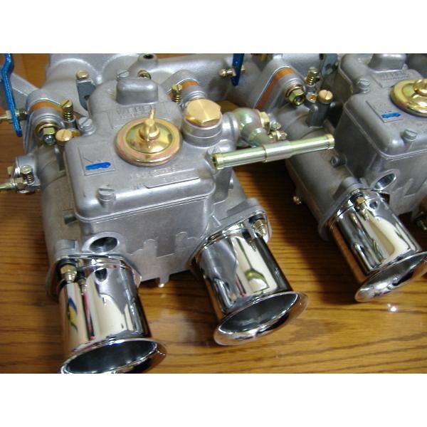 ソレックスSOLEX ファンネルショウトファンネル　当時物　旧車　6個セット 6個セット□メッキファンネル新品/ウェーバーWEBERソレックスSOLEX