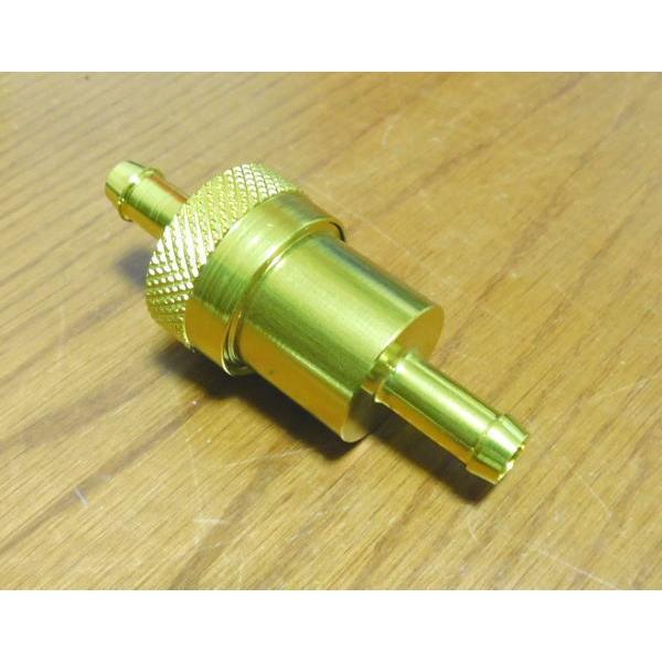 ソレックス？ウェーバー？真鍮エンジン部品 送料無料)燃料フューエルフィルター/アルミ金GOLDΦ9.5mm ソレックス