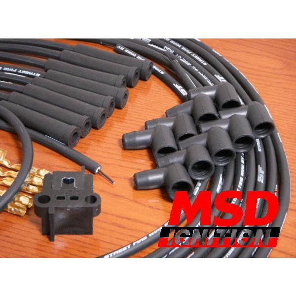 MSDプラグコード黒 新品 汎用 8気筒用 シリコンコード L4/CHEVY MSDプラグコード黒 新品 汎用 8気筒用 シリコンコード L4/CHEVY