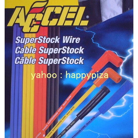 アクセルACCELプラグコード8気筒汎用赤シェビーZ28シボレーV8カマロ