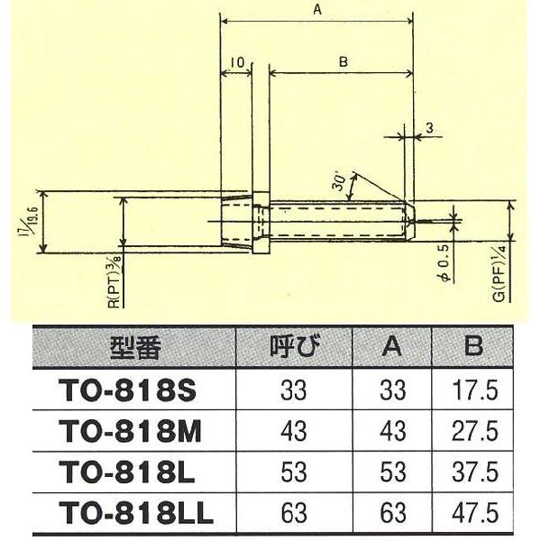 ノズル LPガス用53mm[TO-818L] ガス機器周りの部品専門店 部品屋さん