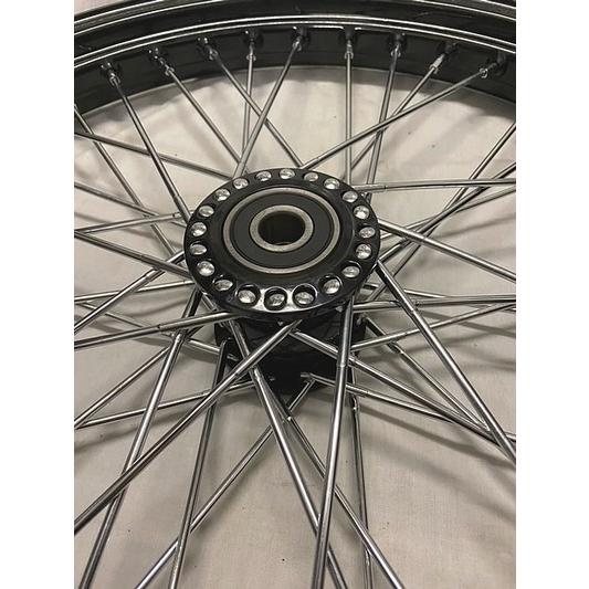 TC BROS製21インチ フロント スプールハブ ホイールKIT ブラック 黒