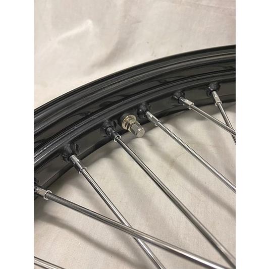TC BROS製21インチ フロント スプールハブ ホイールKIT ブラック 黒