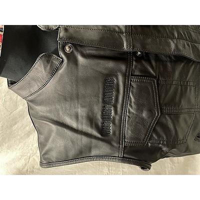 West Coast Choppers レザーライダースベスト WEST COAST CHOPPERS クラシックレザーベスト ブラック : 部品屋K&W