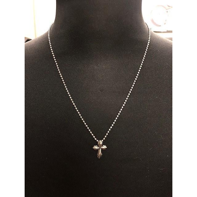 クロス ボールチェーン 2ミリ Cross ball chain necklace 20”/Bill Wall Leather｜buhinyakw