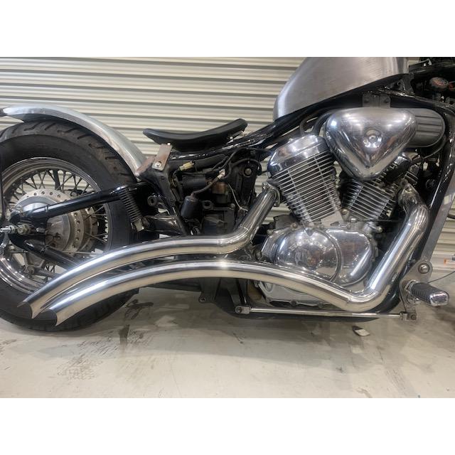 ホンダ STEED用ステンレス製ベントマフラー サイレンサー付き