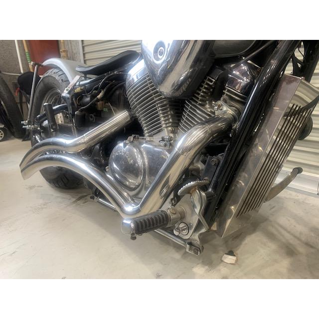 ホンダ STEED用ステンレス製ベントマフラー サイレンサー付き