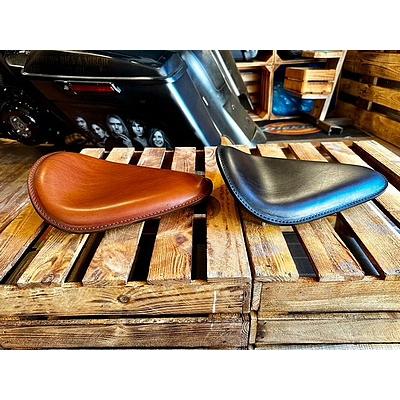Lucky Custom Leather製 本革サドルシート ブラウン : 部品屋K&W