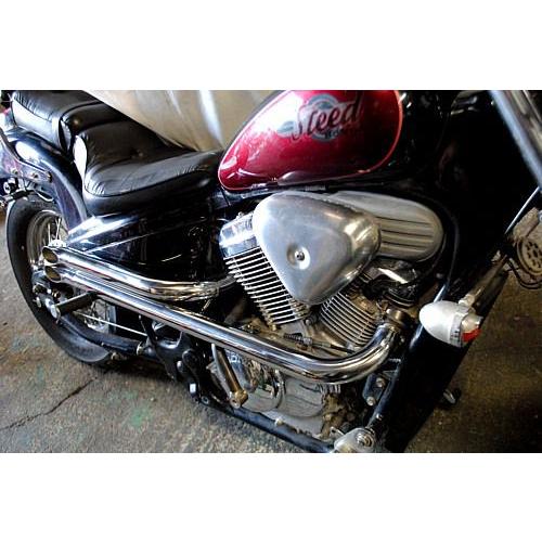 ホンダ STEED用ステンレス製ショットガンマフラー サイレンサー ホンダ STEED用ステンレス製ショットガンマフラー サイレンサー