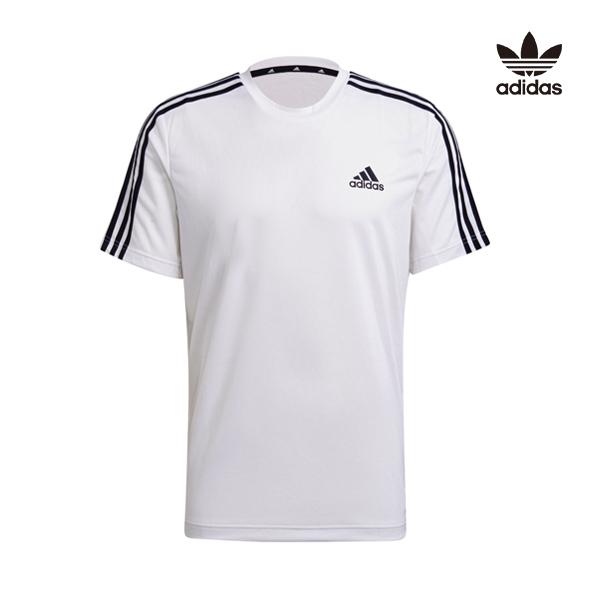 春夏新作モデル Adidas アディダス サッカーシャツ D2m 3ストライプ Tシャツ ホワイト Gm2156 Whitesforracialequity Org