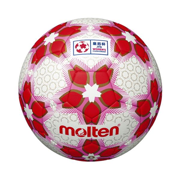 サッカーボール 5号球 皇后杯 試合球 molten モルテン 検定球 ホワイト ピンク F5E5000Wの画像