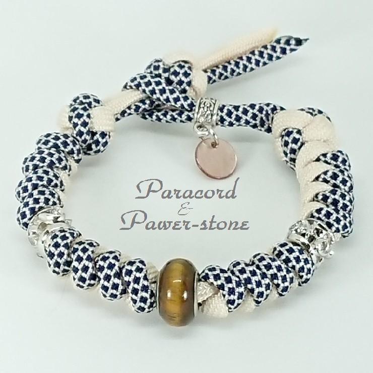 ブレスレット PARACORD パラコード パラシュート 組紐 天然石