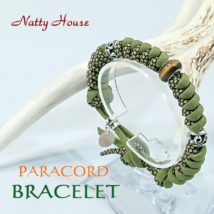 ブレスレット パラコード 天然石 パワーストーン ペア