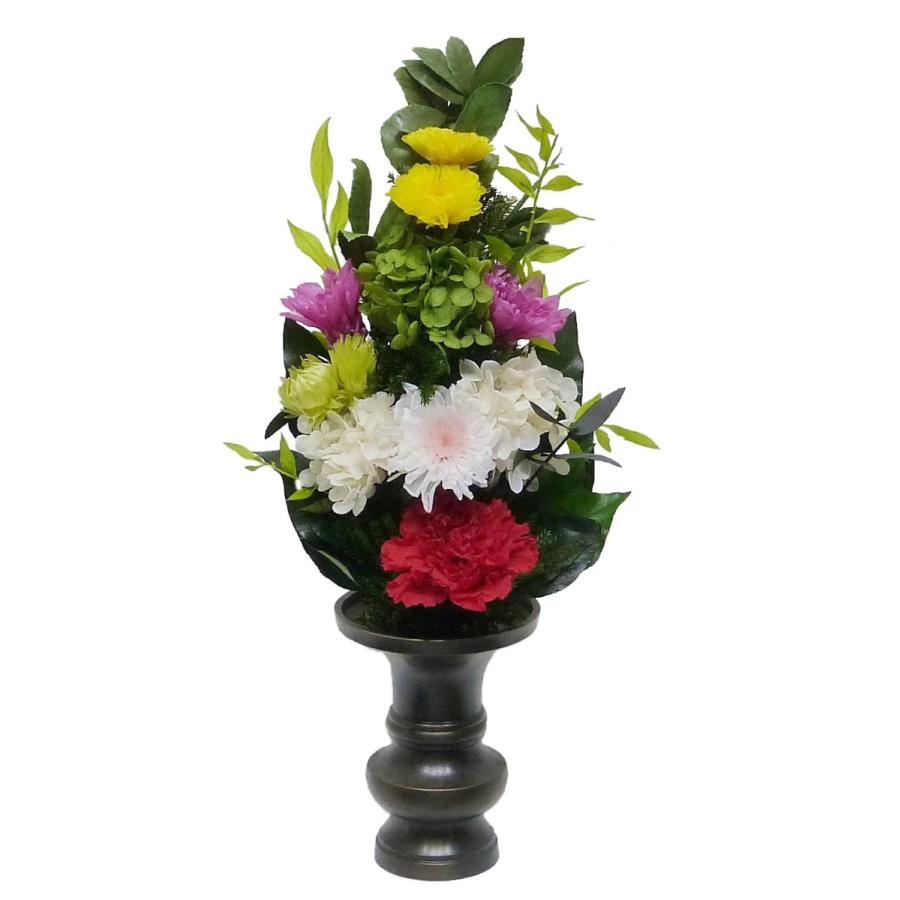 仏花倶楽部 のプリザーブドフラワー仏花058 サイズm お花はもちろん葉っぱに至るまですべてプリザーブド加工 造花は一切不使用の仏壇用花束アレンジメント 058 仏花倶楽部 通販 Yahoo ショッピング