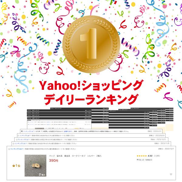 バッジ 留め具 裏金具 ロータリーネジ シルバー 2個入 国産 : BLUE
