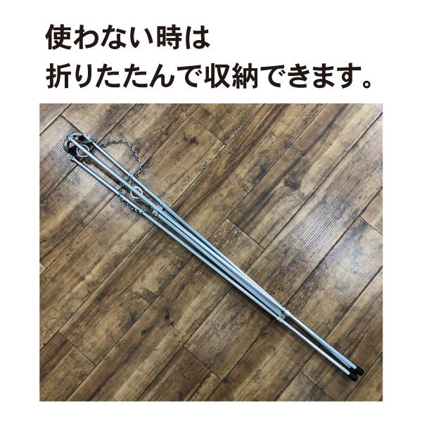 旗立て台 三脚台 高さ65cm 径9mm クロームメッキ製 : BLUE HANDS