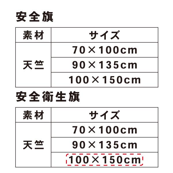 安全衛生旗 100cm×150cm 天竺 綿 |  | 03