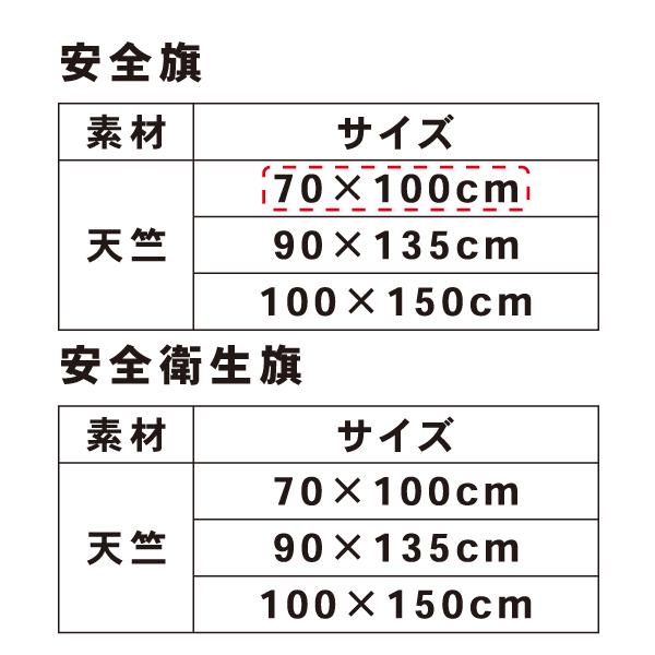 安全旗 70cm×100cm 天竺 綿 工事現場 作業現場 工場 |  | 03