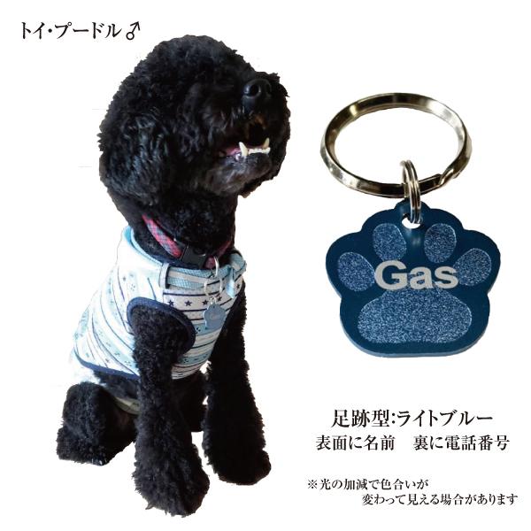 迷子札 足跡 肉球型 アルミ製 オマケ付き ネームプレート 名札 小型犬