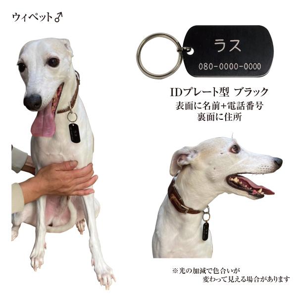 迷子札 ID ドッグタグ型 アルミ製 オマケ付き ネームプレート 名札　中型犬 大型犬 認識票にも |  | 03