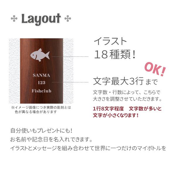 水筒 サーモステンレスボトル おしゃれ 名入れ 木目調ボディ 450m ギフト プレゼント 文字入れ マイボトル |  | 06