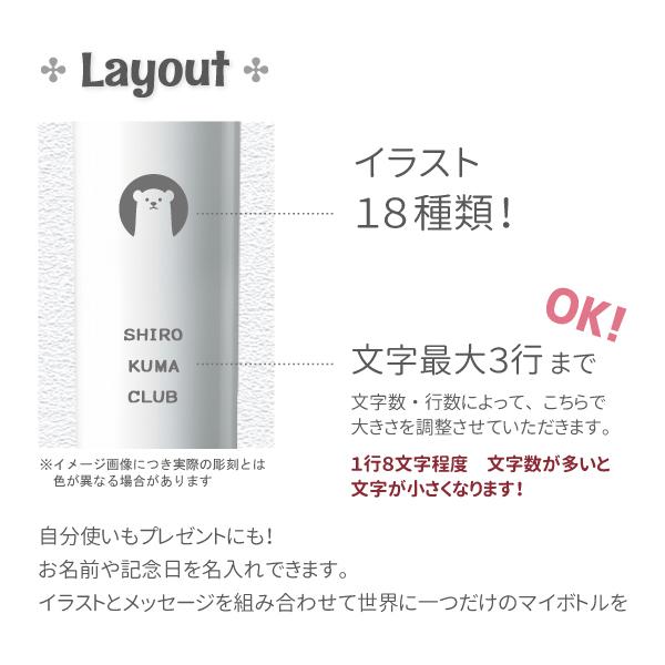 水筒 木目調サーモステンレスボトル 450ml 選べる2色　ギフト プレゼント 名入れ マイボトル |  | 02