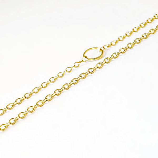 【新品】K18刻印入り 角あずきチェーン ネックレス K18 チェーン ネックレス 40cm アズキチェーン カットアズキ 角アズキ