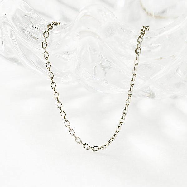 新品 18金 ネックレス 40cm カットアズキチェーン ホワイトゴールド 新品 18金 ネックレス 40cm カットアズキチェーンホワイトゴールド