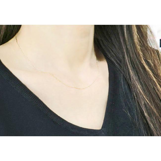 k18 カットアズキ　ネックレス K18 K18YG K18PG チェーン ネックレス 40cm アズキチェーン カット