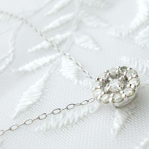 k18 K18 ネックレス ダイヤモンド 0.25ct ラウンド 誕生石 18金  