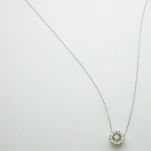 k18 K18 ネックレス ダイヤモンド 0.25ct ラウンド 誕生石 18金  