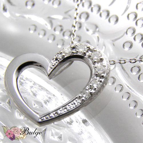 k10 ネックレス ダイヤモンド ハート 誕生石 0.10ct ハート