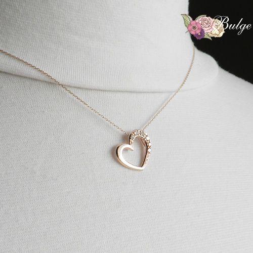 k10 ネックレス ダイヤモンド ハート 誕生石 0.10ct ハートネックレス 