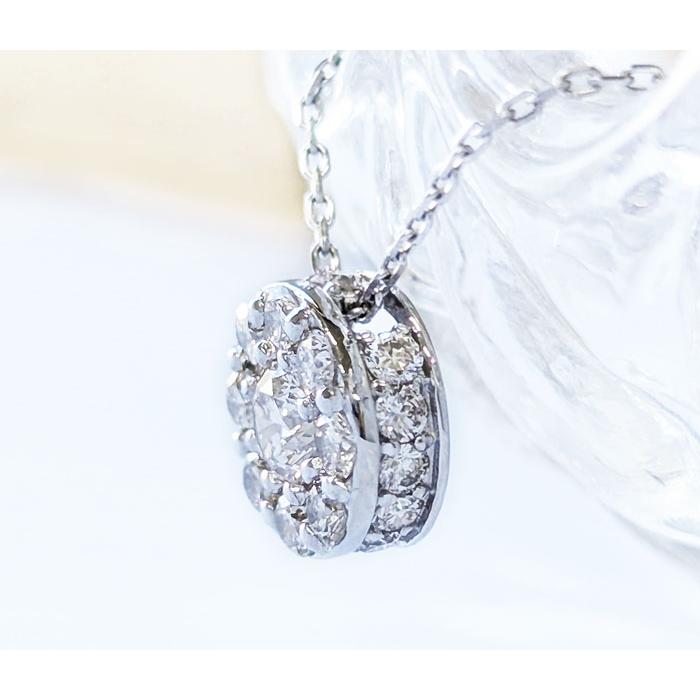 ダイヤモンド ネックレス ダイヤ 0.5ct プラチナ Pt900 取り巻き