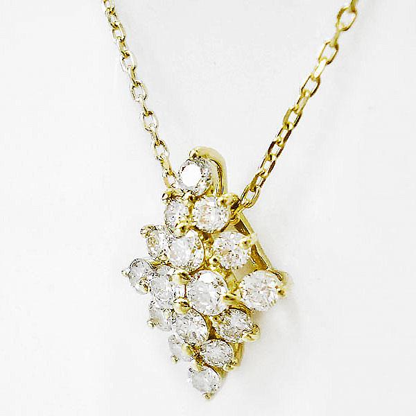 K10YG/PG/WG ダイヤモンド ネックレス 0.3ct ダイヤネックレス