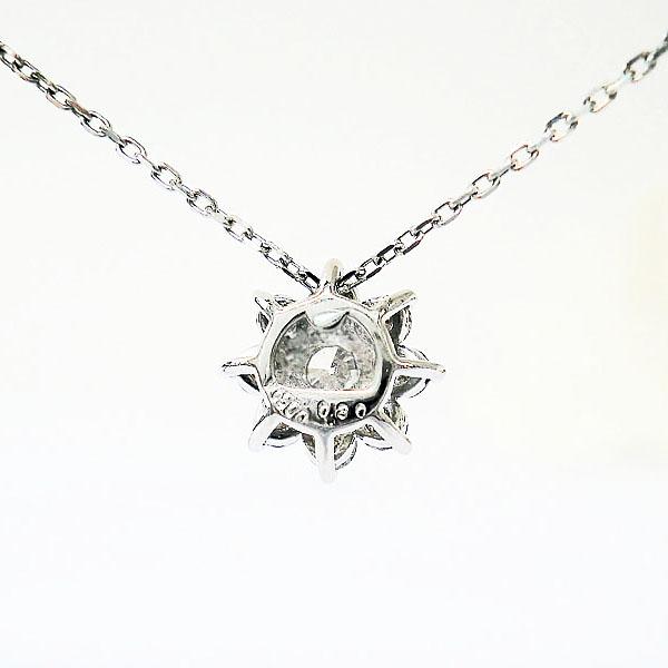 pt900 ダイヤモンド ネックレス 0.3ct フラワー プラチナ ペンダント