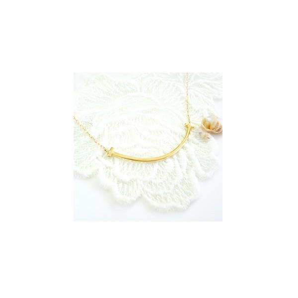 K10YG/PG/WG ダイヤモンド スマイル ネックレス ラインネックレス 0.15ct リバーシブル 2way 10金 ゴールド レディース ジュエリー 人気 かわいい 清楚 送料無料の画像