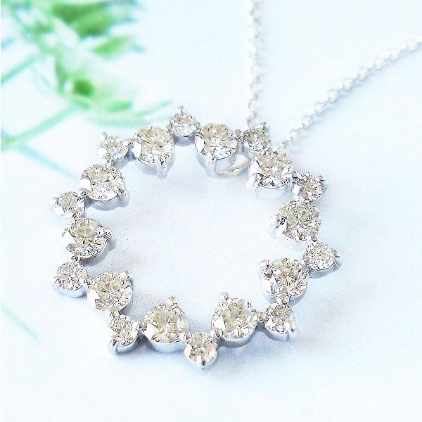 k18 ネックレス ダイヤモンド 0.75ct ダイヤネックレス ペンダント  