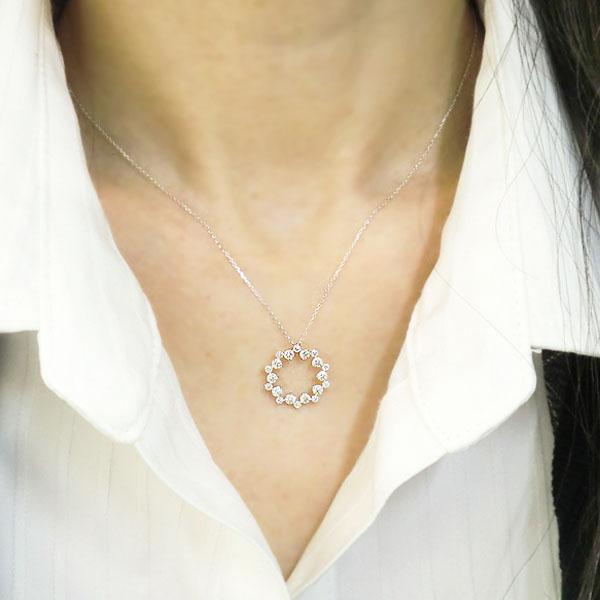 k18 ネックレス ダイヤモンド 0.75ct ダイヤネックレス ペンダント 