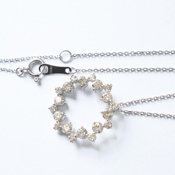 k18 ネックレス ダイヤモンド 0.75ct ダイヤネックレス ペンダント 