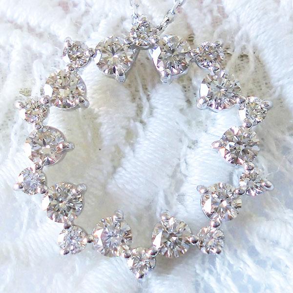 k18 ネックレス ダイヤモンド 0.75ct ダイヤネックレス ペンダント 