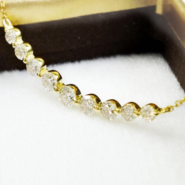 ダイヤモンド ネックレス ライン 0.50ct ダイヤ グラデーション