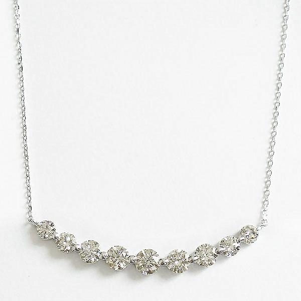 K18YG/PG/WG 1.0ct ラインネックレス ダイヤモンド ネックレス グラデーション 18金 ゴールド ペンダント 人気 スキンジュエリー おしゃれ 上品 プレゼントの画像