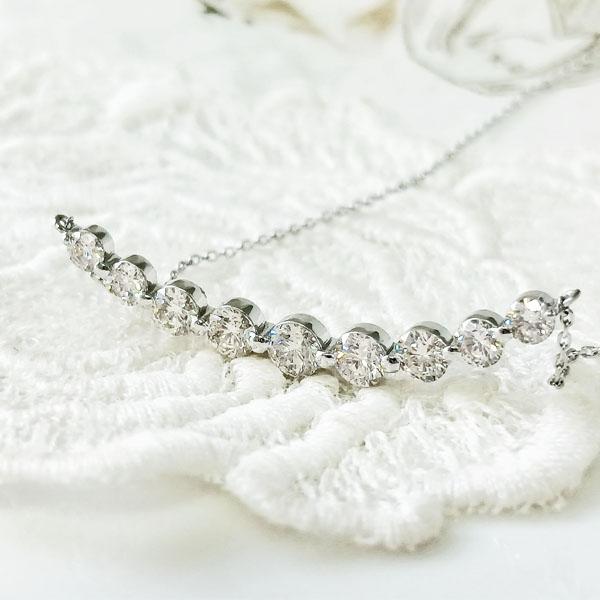 ダイヤモンド ネックレス ライン 1.00ct ダイヤ 1カラット 