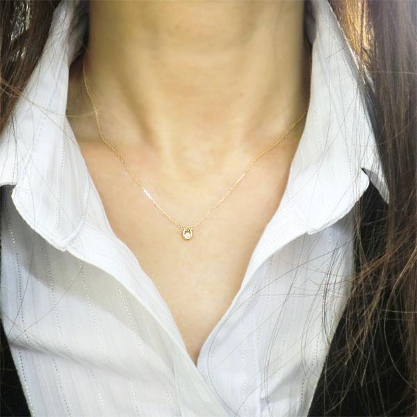 k18 ネックレス ダイヤモンド 0.03ct 一粒 馬蹄 ホースシュー k18 ネックレス ダイヤモンド 0.03ct 一粒 馬蹄 ホースシュー