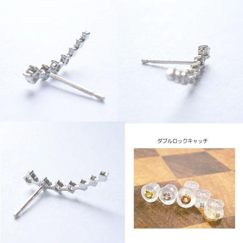 K18 ダイヤモンド ピアス k18 ダイヤ 0.3ct グラデーション 2way